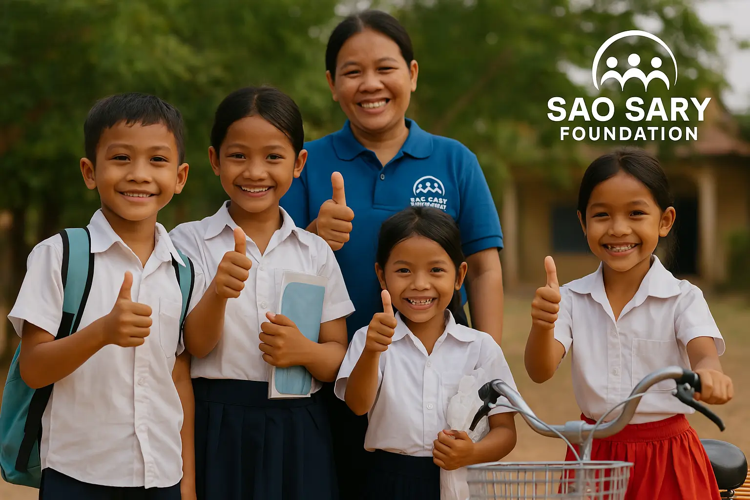 Sponsor a child in Cambodia monthly to bring education and joy to rural students like Srey Leak