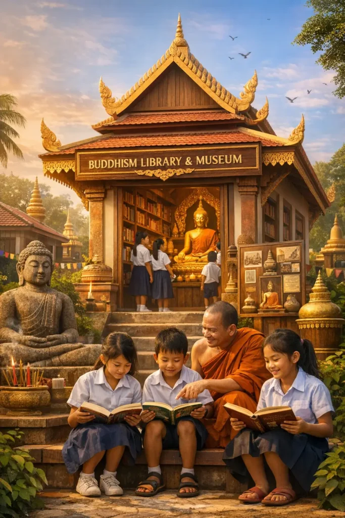 Build the School Cambodia Buddhism Library and Museum preserving Cambodian culture and heritage through education.