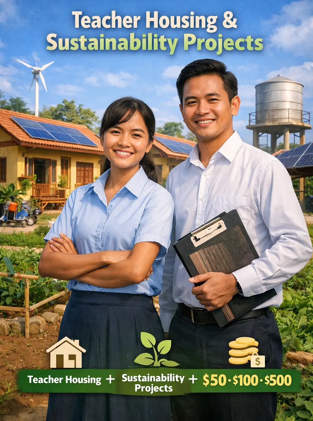 Build the School Cambodia teacher housing and sustainability projects supporting educators and eco-friendly development.