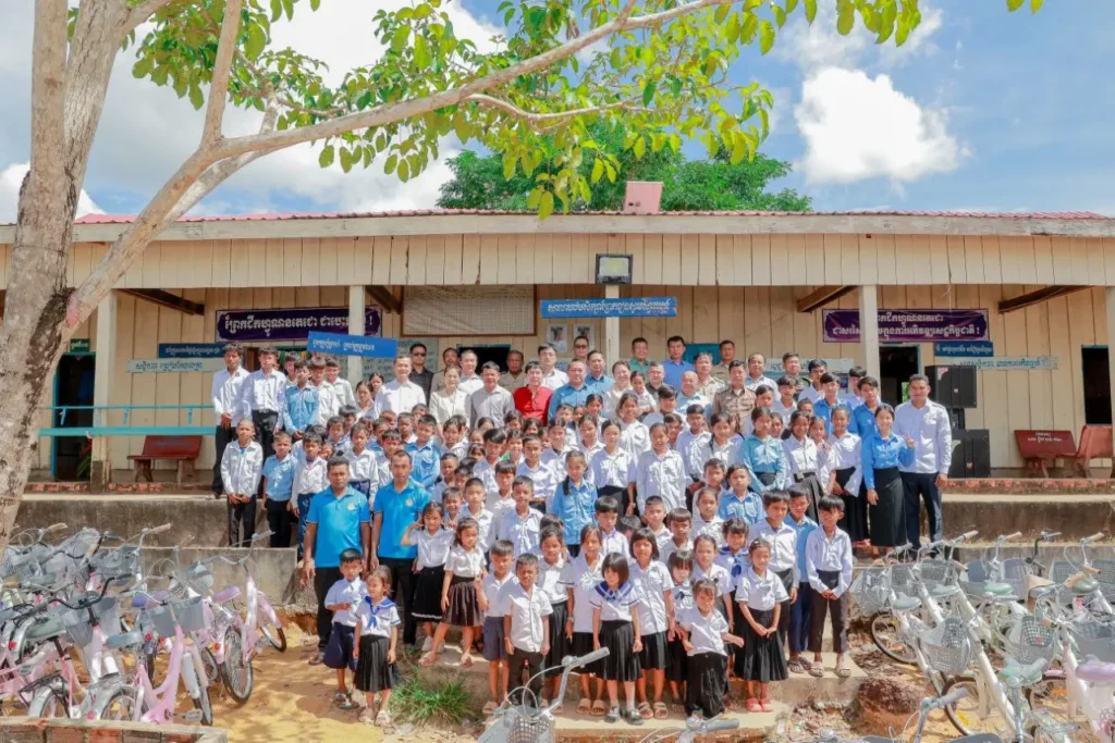 Educational Support Cambodia – Sao Sary Foundation 2024 Impact Report with bicycles, uniforms, and school supplies for rural students